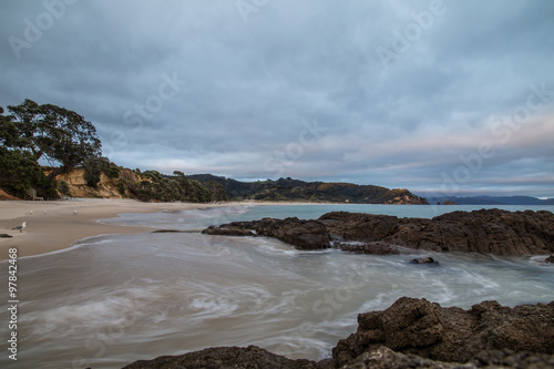 Beach Blue Sky Landscape North Island New Zealand cormandel Wharekaho photo