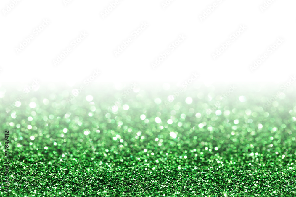 træt af Incubus Skuldre på skuldrene Green sparkle. Glitter background. Holiday blurred background. Stock-foto |  Adobe Stock