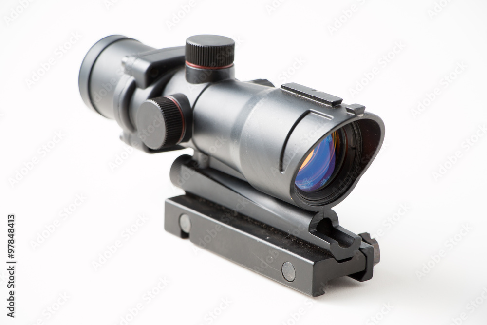 Sniper gun scope isolated on white background Sniper gun scope isolated on white background