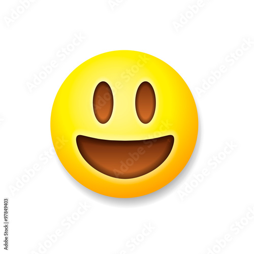 Emoticon laughing, emoji smile symbol