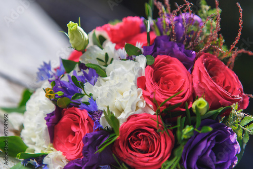 wedding bouquet of roses