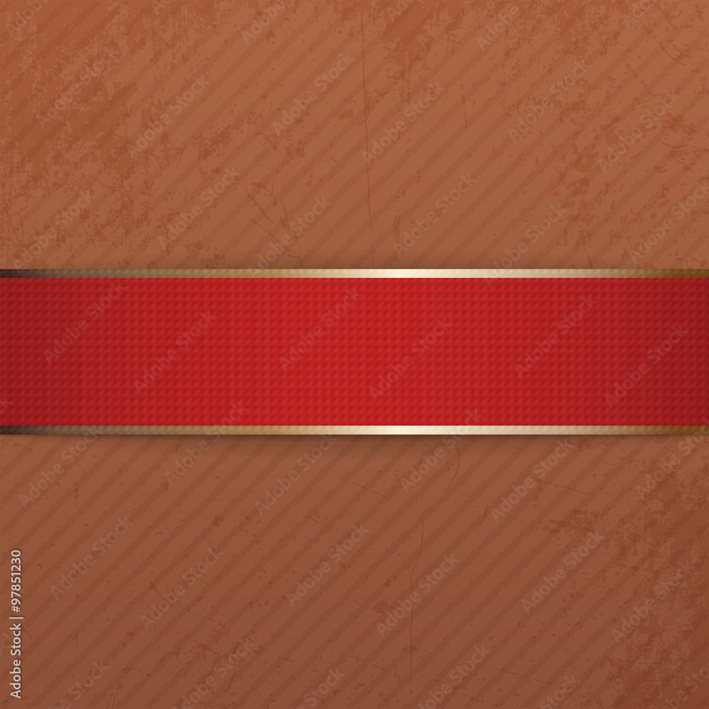 Fototapeta premium Realistic Christmas or Valentines Day red Banner