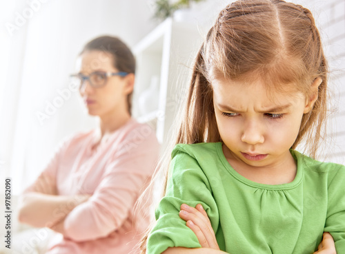 Canvas Print mother and her daughter
