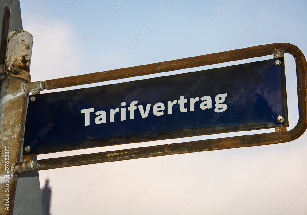 Strassenschild 47 - Tarifvertrag