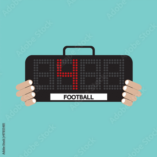 Extra Time Vector Illustration.
