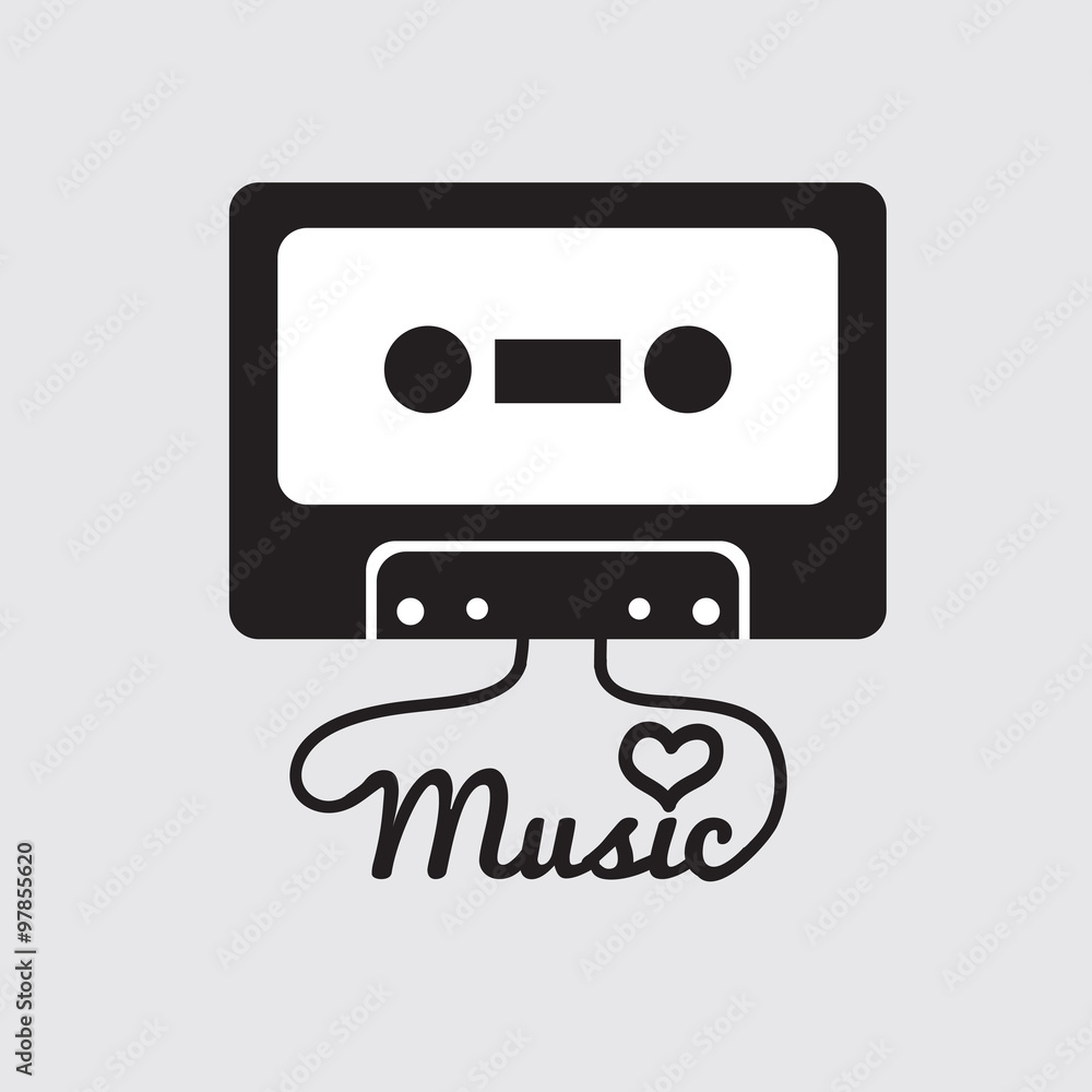 Tape Cassette Vector Illustration