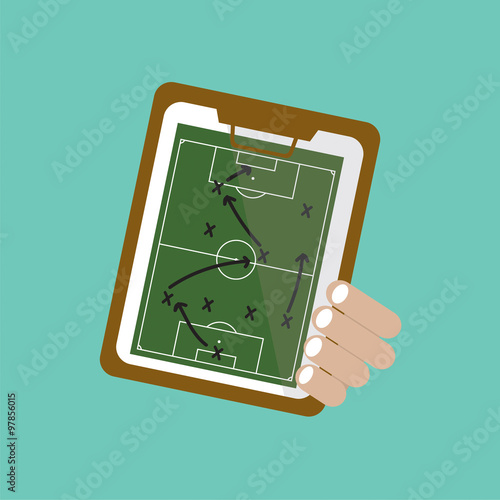 Football Tactic Vector Illustration.