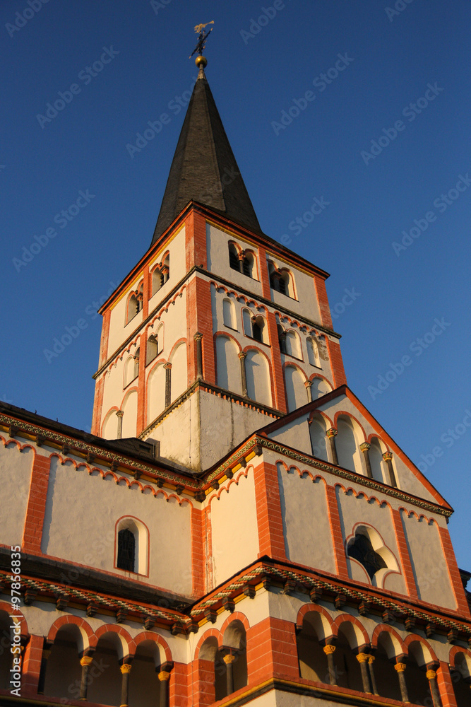 Double church in Bonn at evening, Germany