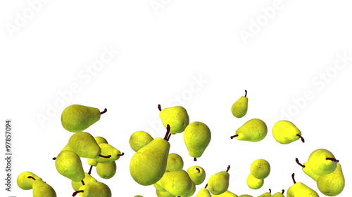 Wallpaper Mural Flying pear on white background.  Torontodigital.ca