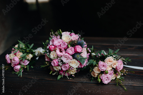 Wedding bouquet with roses