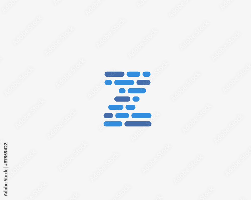 Abstract letter Z logo. Dynamic code vector unusual font. Abstract letter Z logo. Dynamic code vector unusual font.