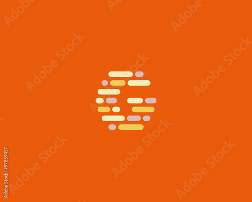 Abstract letter G logo.  Dynamic code vector unusual font. 