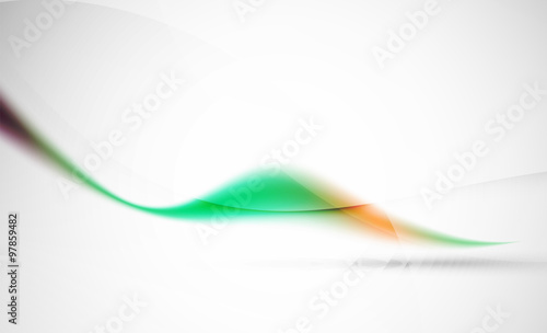 Green wave abstract background. Business hi-tech presentation template or advertising layout