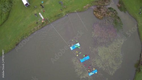 Course d'obstacle, vue aérienne
