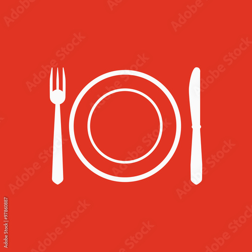 The Plate dish with fork and knife icon.