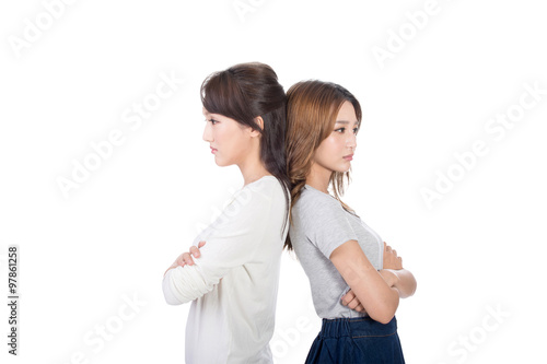 Unhappy Asian women