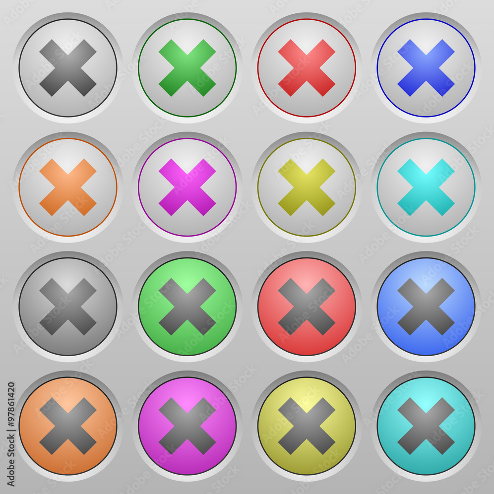 Obraz premium Cancel plastic sunk buttons