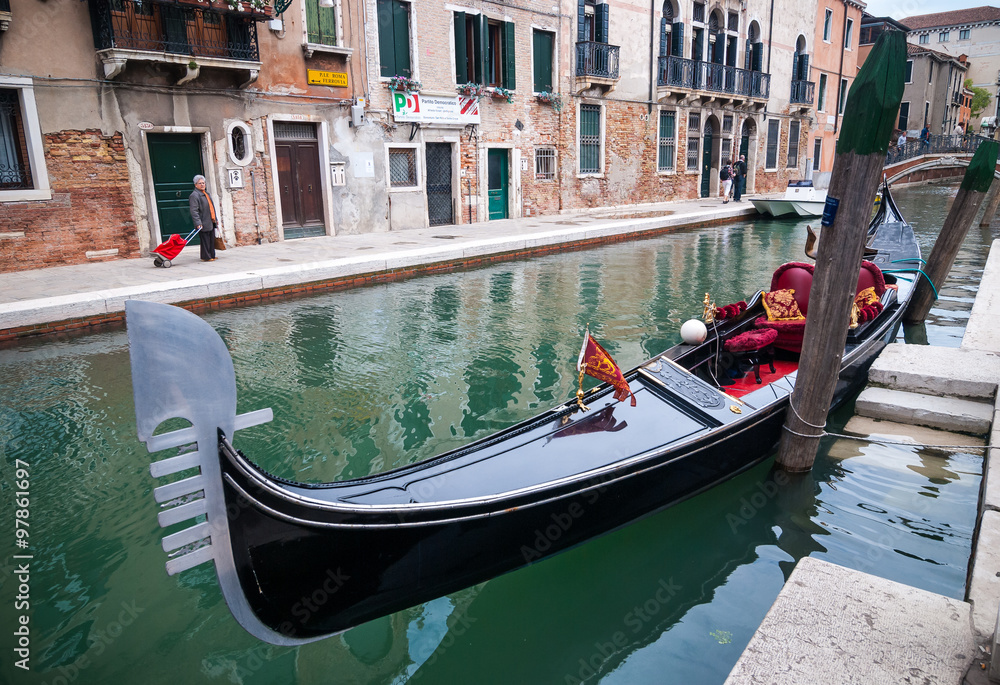 VENICE, ITALY - MAY 16, 2010: A gondola in Venice, Italy