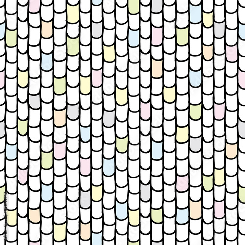 Seamless pattern organic lines. 有機的な線のパターン　