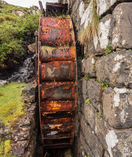 Old disused watermill at Glendale, Isle of Skye, Inner Hebrides, Scotland, UK photo