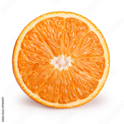Orange half isolated