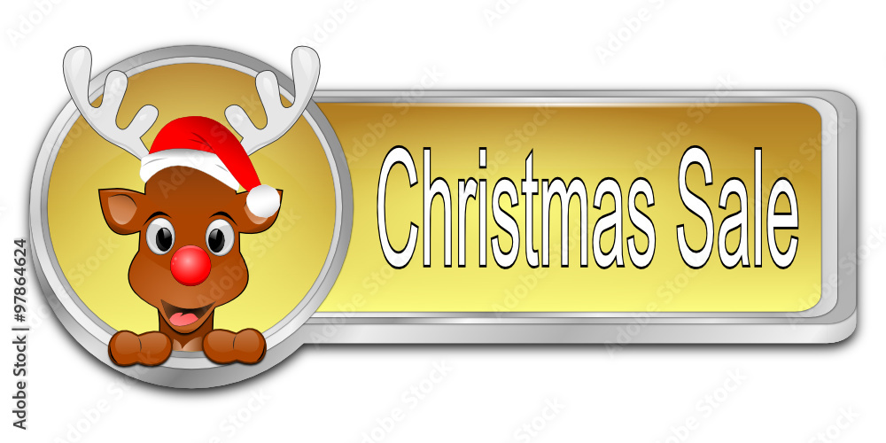 Fototapeta premium Christmas Sale button