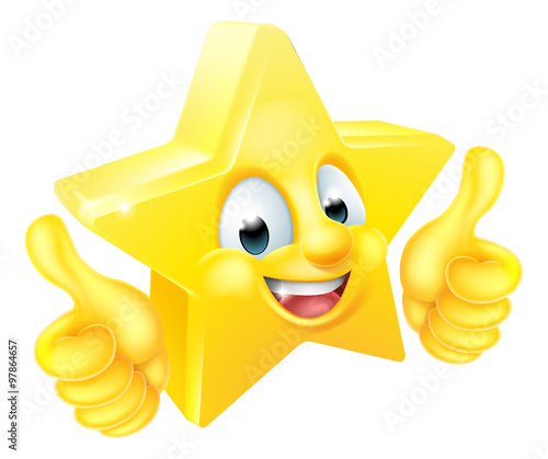 Star Cartoon Mascot Giving ...