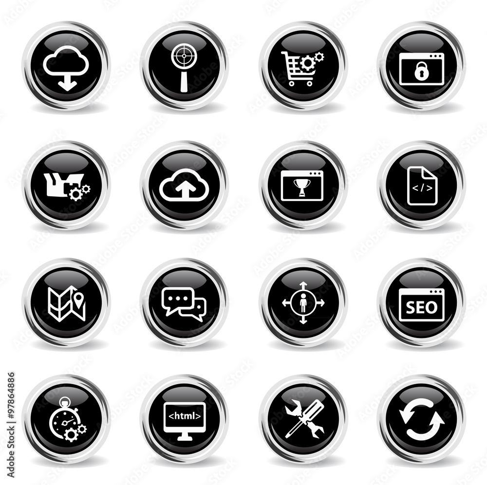 SEO and development simply icons SEO and development simply icons