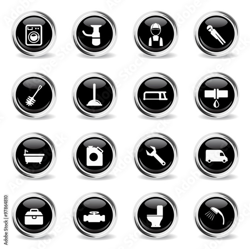 Plumbing service simply icons Free Download Plumbing service simply icons - GFXLoad