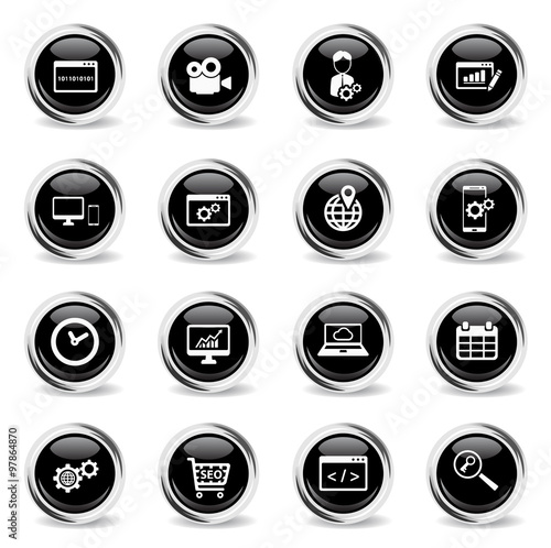Free Download SEO and development simply icons - GFXLoad