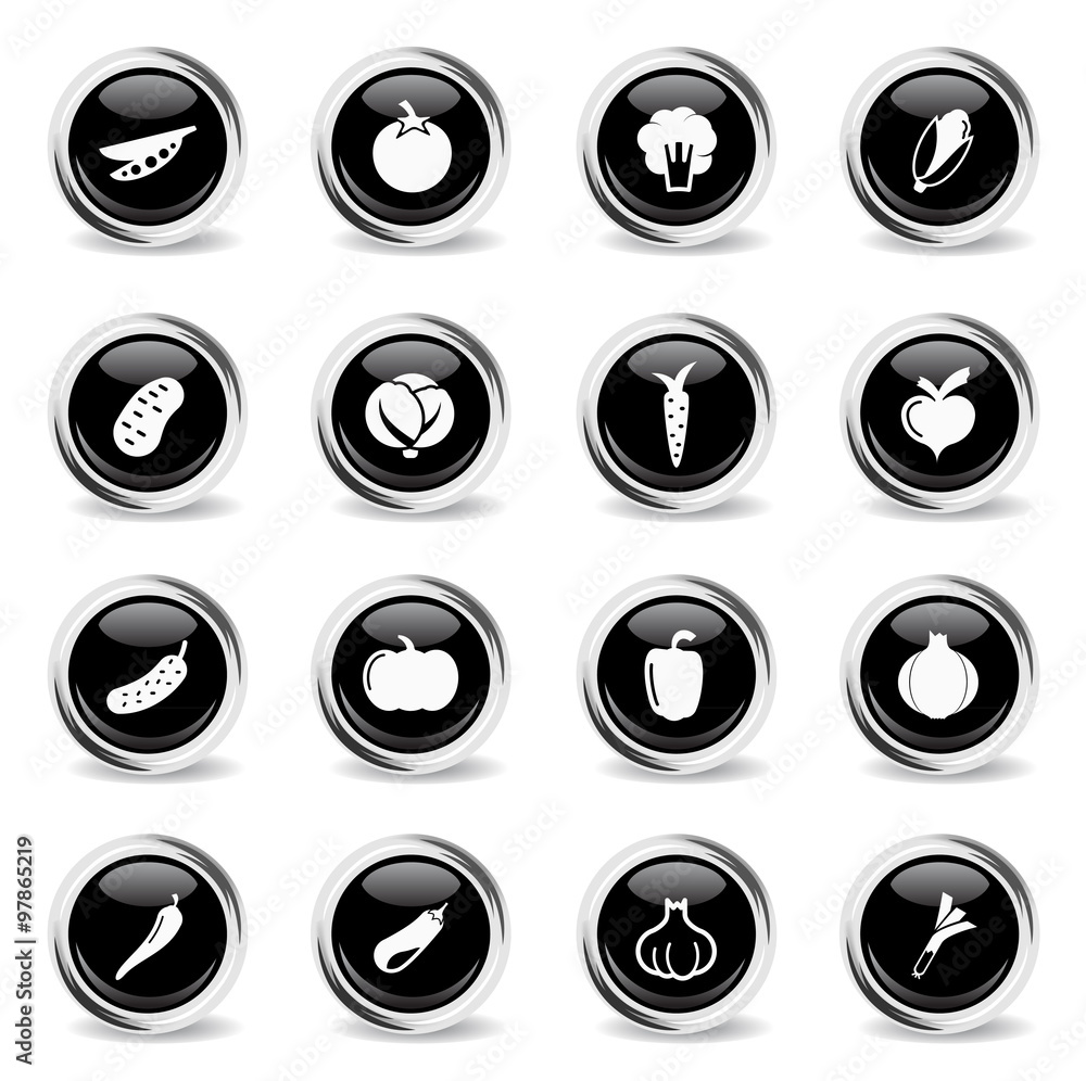 Vegetables simply icons Vegetables simply icons