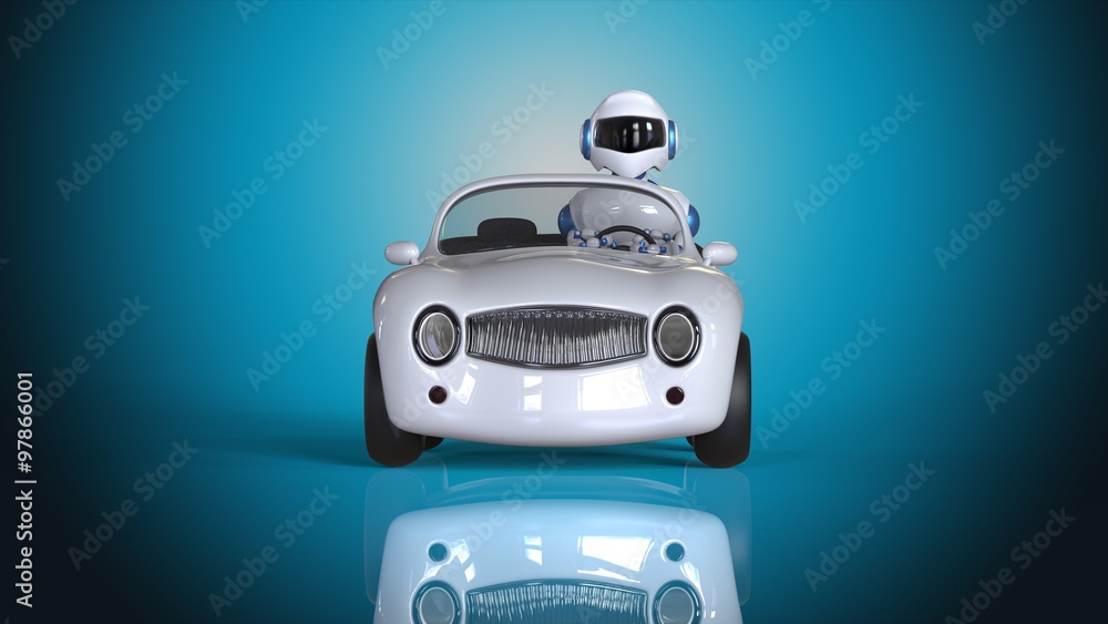 Obraz premium Robot driving