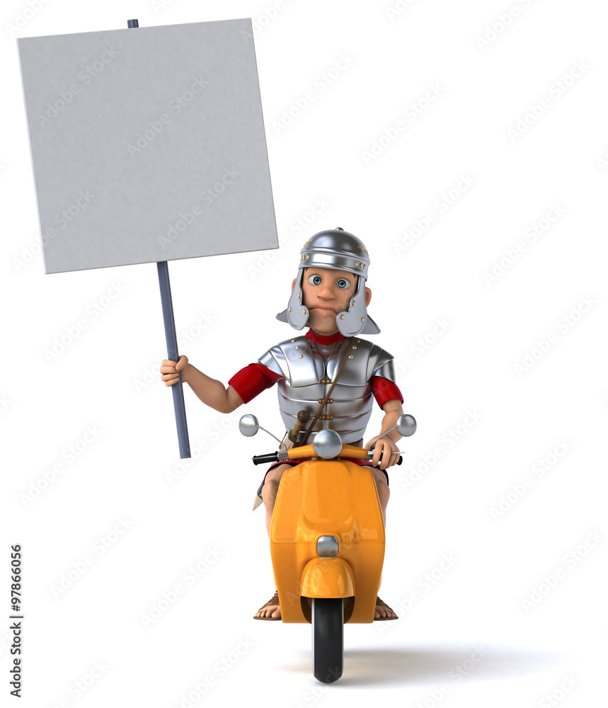 Naklejka premium Fun roman soldier