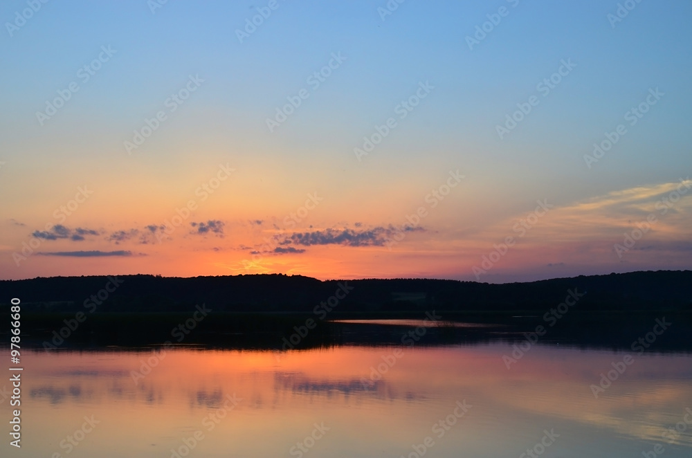 A beautiful sunset at Lake