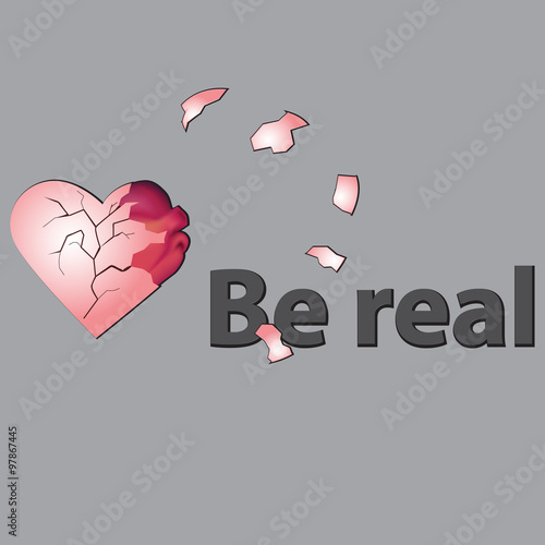 Be real. print with the heart