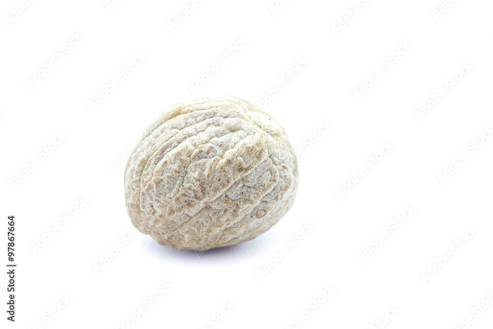 Nutmeg isolated on white background Nutmeg isolated on white background