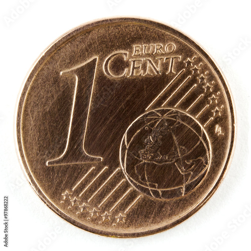 Wallpaper Mural  one cent on a white background Torontodigital.ca