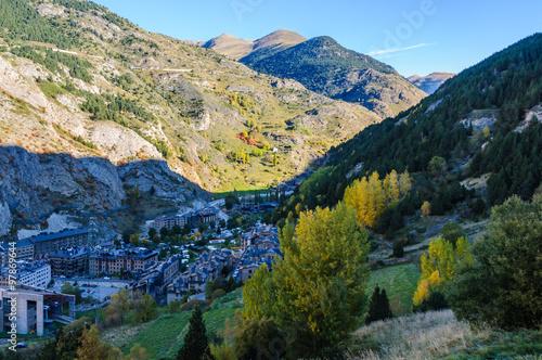 The view of the mountains around Canillo, Andorra photo