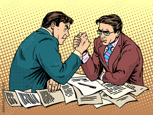 Arm wrestling business competition