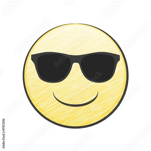 Gesicht mit Sonnenbrille