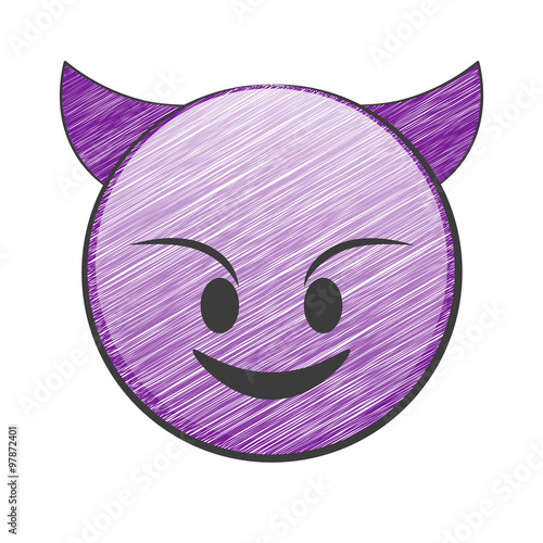  Lächelndes Gesicht mit Hörnern