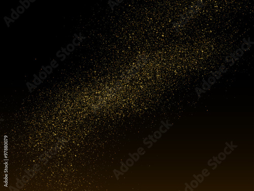 Vector gold glittering sparkle stardust background