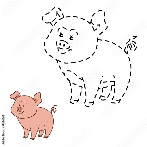 Connect the dots (pig) photo