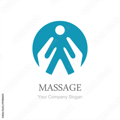 Massage logo, vector logo template.