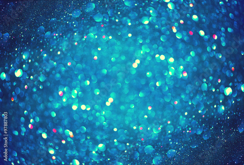 Christmas blue holiday abstract defocused background