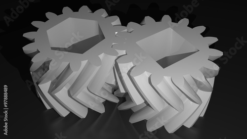 Double helical gears