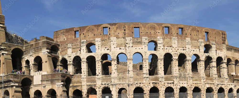 The Great Colosseum (Coliseum, Colosseo) of Rome, Italy