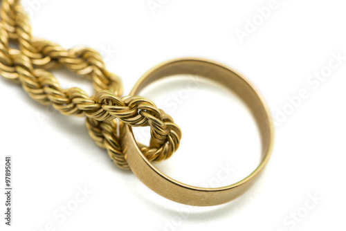 Obraz na płótnie gold jewelry w salonie