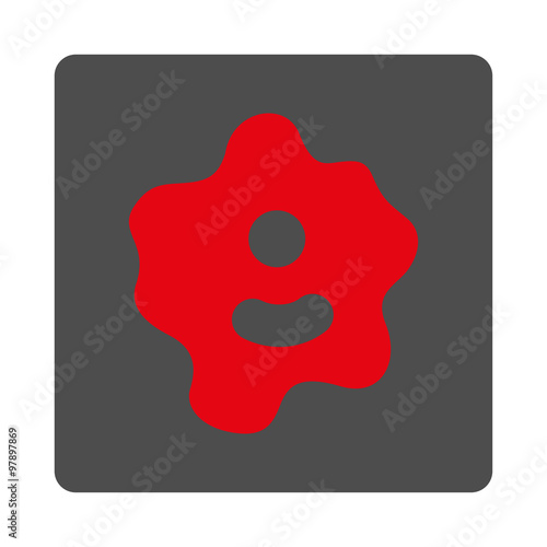 Bacteria Rounded Square Button