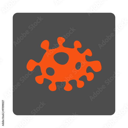 Bacteria Rounded Square Button